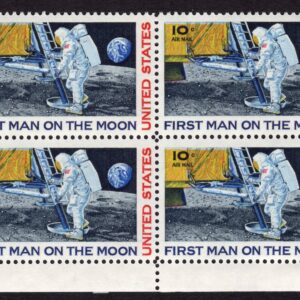 Scott #c76 First Man on the Moon Airmail Block of 4 Stamps - MNH PC#7