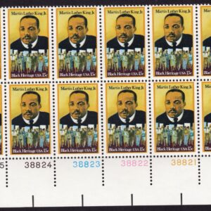 Scott #1771 Martin Luther King, Jr Plate Block of 12 Stamps - MNH