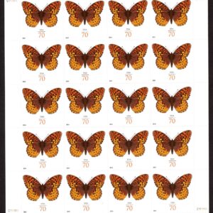 Scott #4859a Fritillary Butterfly Sheet of 20 Forever Stamps - MNH Imperf