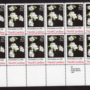 Scott #2347 North Carolina Plate Block of 20 Stamps - MNH LL