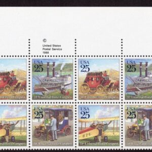 Scott #2437a 20th Universal Postal Congress Plate Block of 16 Stamps - MNH UR