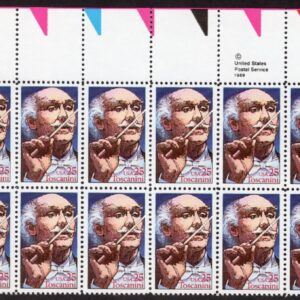 Scott #2411 Arturo Toscanini Plate Block of 20 Stamps - MNH UL