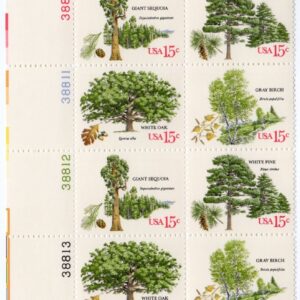 Scott #1767a (1764-67) 1978 Arboretum 15¢ Plate Block of 16 Stamps - MNH UL #2