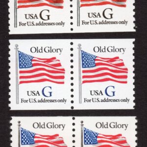 Scott #2889-2890-2891 Old Glory Pair of Coil Stamps - MNH