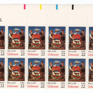 Scott #2336 Delaware Plate Block of 20 Stamps - MNH P#3243-1 UR