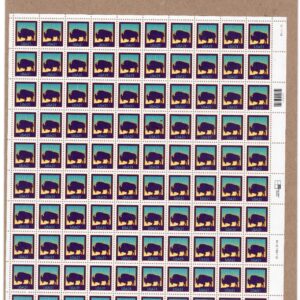 Scott #3467 American Buffalo (Bison) Sheet of 100 Stamps - Sealed w/Plate Pos LR