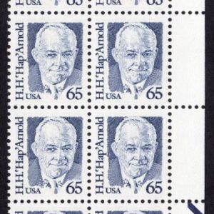 Scott #2191 H. Hap Arnold Plate Block of 20 Stamps - MNH P#1 LR