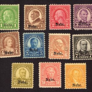 Scott #669-679 Nebraska Overprint Single Stamps - MNH