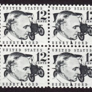 Scott #1286A Henry Ford Block of 8 Stamps - MNH