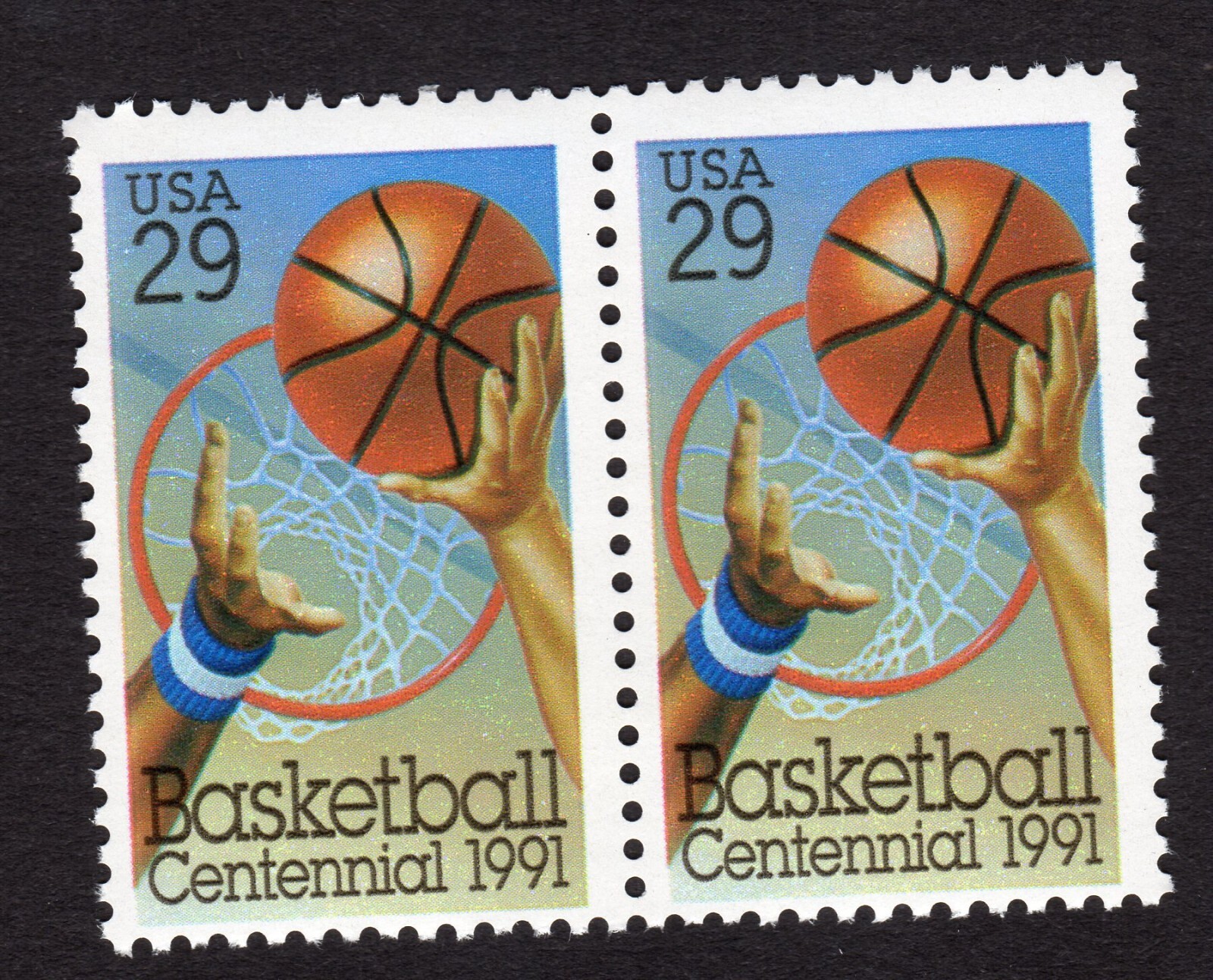 Scott #2560 Basketball Hoops Pair of Stamps - MNH