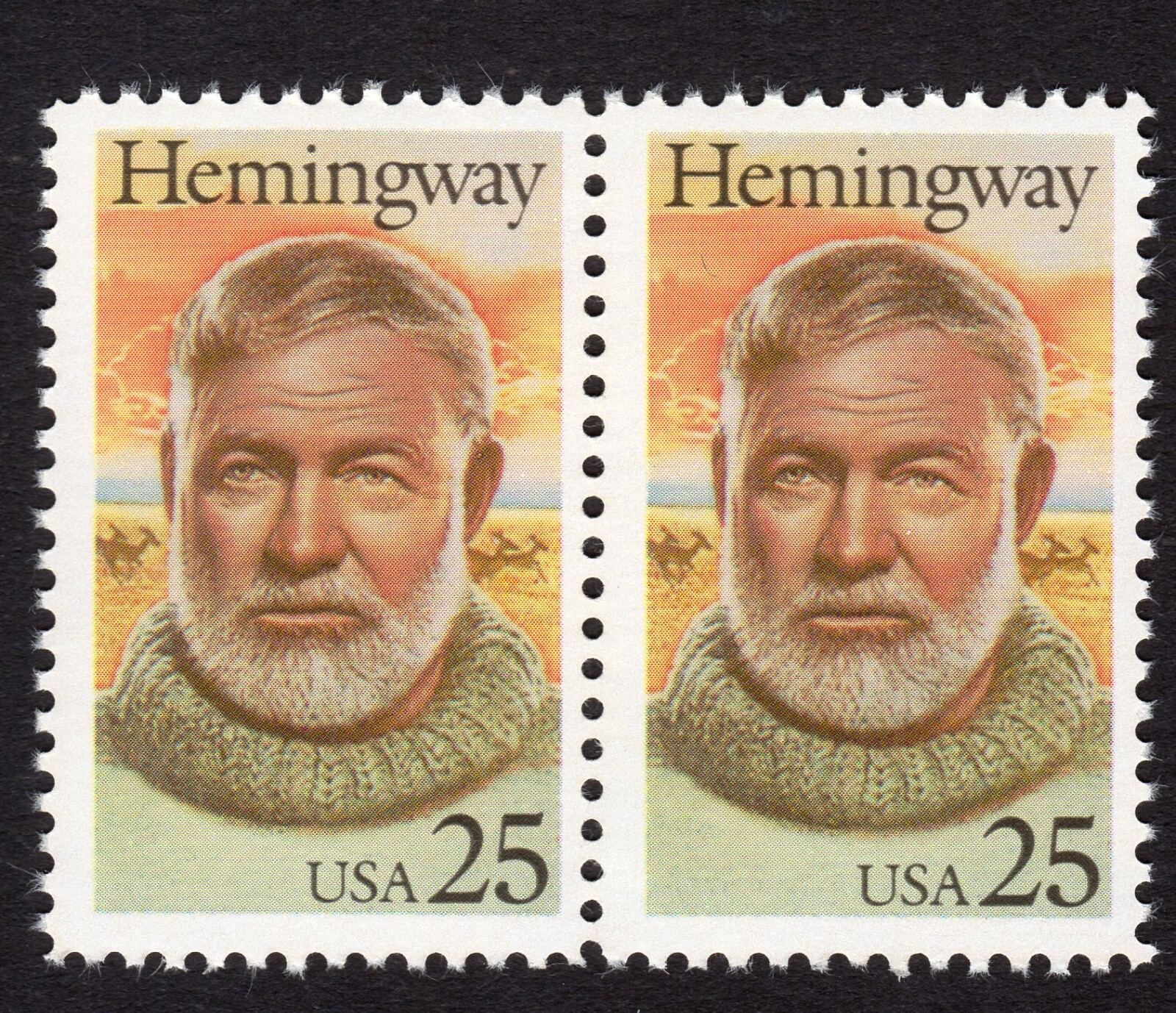 Scott #2418 Ernest Heminway Pair of Stamps - MNH