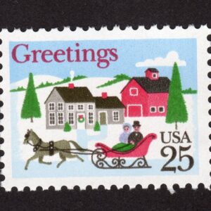 Scott #2400 Sleigh Winter Scene Single Stamp - MNH