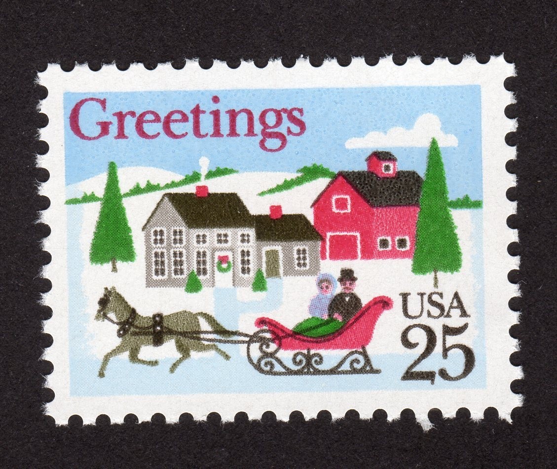 Scott #2400 Sleigh Winter Scene Single Stamp - MNH