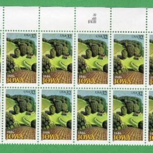 Scott #3088 Iowa (Des Moines) Plate Block of 20 Stamps - MNH Top
