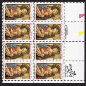 Scott #2107 Madonna (Lippi) Zip Block of 8 Stamps - MNH