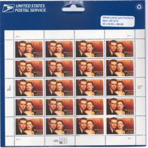 Scott #3287 Alfred Lunt and Lynn Fontanne Full Sheet of 20 - Sealed