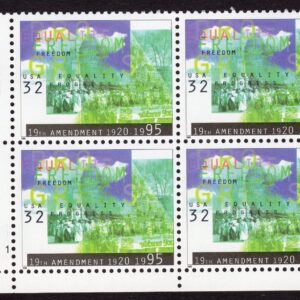 Scott #2980 19th Amendment (Woman's Rights) Plate Block of 4 Stamps - MNH LL