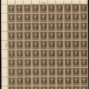 Scott #551 Nathan Hale Sheet of 100 Stamps - MNH P#17030