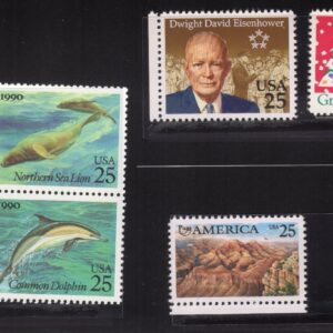 Scott #2511a-2515 c127 1990 Commemorative Winter Stamp Pack w/9 Stamps