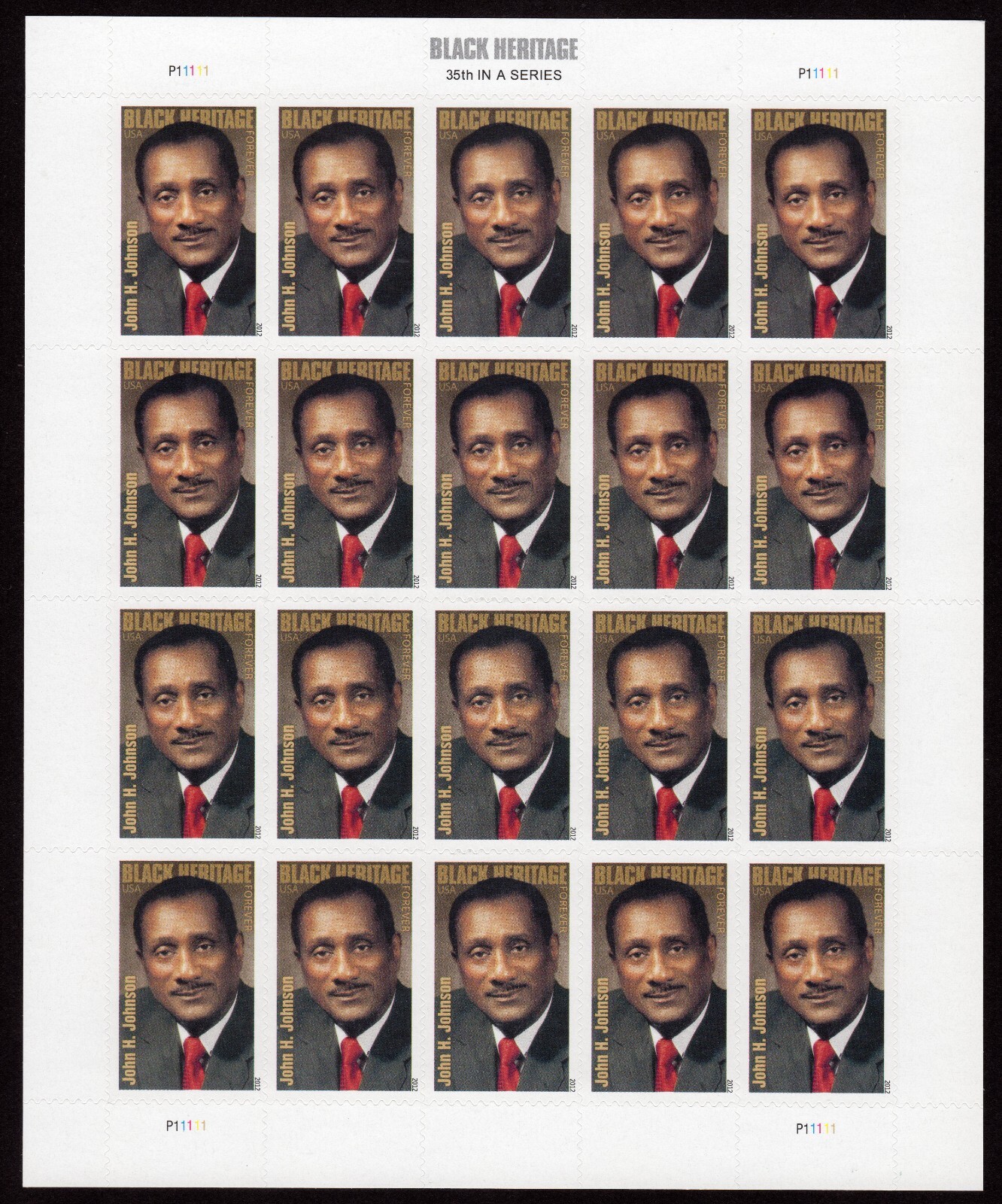 Scott #4624 John H. Johnson (Ebony) Forever Sheet of 20 Stamps - MNH