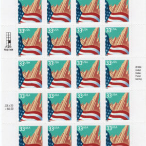 Scott #3278 Flag over City Sheet of 20 Stamps - MNH