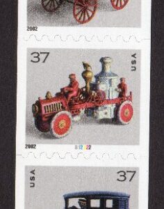 Scott #3641a Antique Toys Plate Number Coil (PNC9) of 9 Stamps - MNH P#B12222
