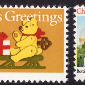 Scott #1939-1940 1981 Madonna Teddy Bear on Sleigh Single Stamp - MNH