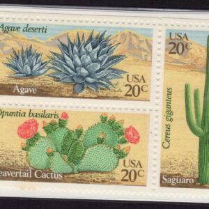 Scott #1945a (1942-45) Cactus (Desert) Plate Block of 4 Stamps MNH P#111111-4 UR