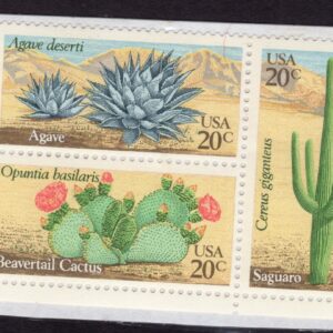 Scott #1945a (1942-45) Cactus (Desert) Plate Block of 4 Stamps MNH P#111111-2 LR