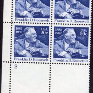 Scott #1950 Franklin D. Roosevelt Plate Block of 4 Stamps - MNH P#2 LL
