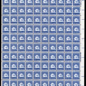 Scott #1510 Jefferson Memorial Sheet of 100 Stamps - MNH P#34591 LR
