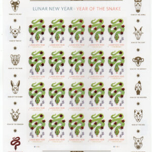 Scott #5952 Chinese New Year Snake Forever Sheet of 20 Stamps - MNH In Stock