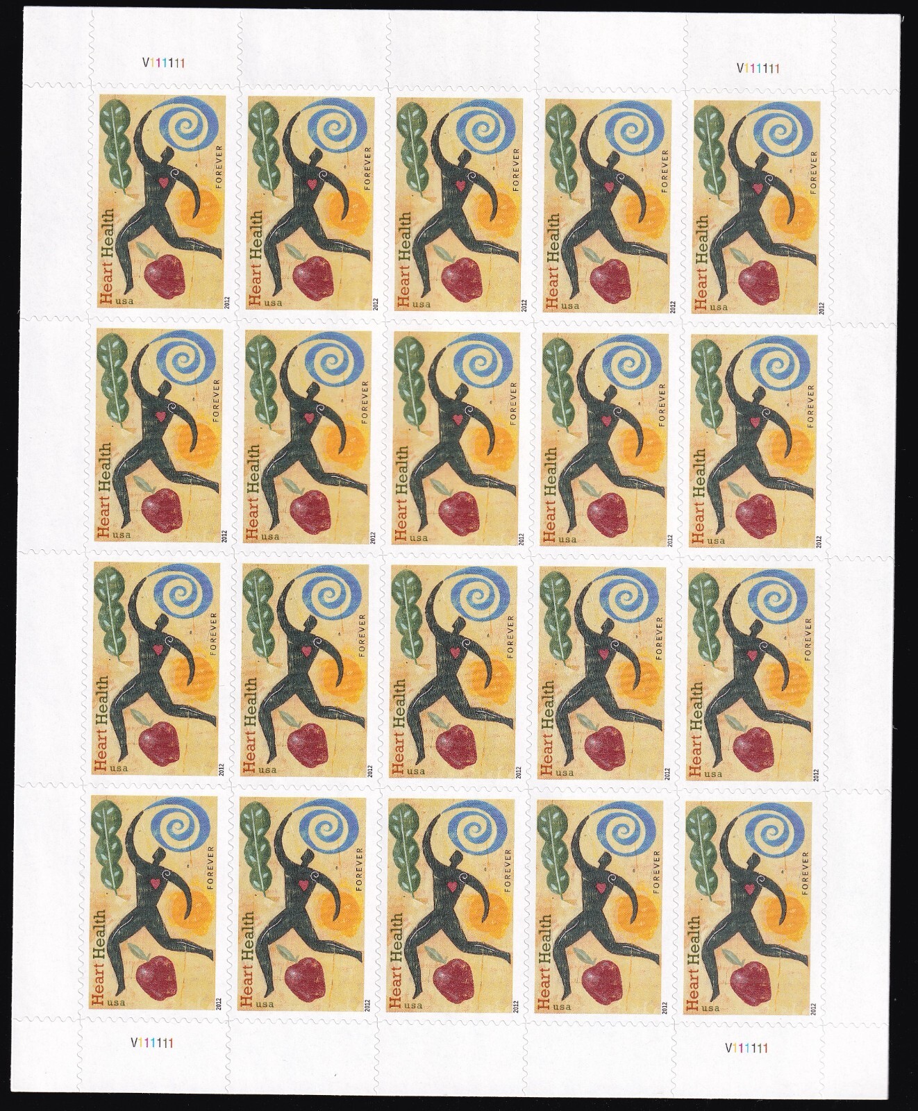 Scott #4625 Heart Health Sheet of 20 Forever Stamps - MNH