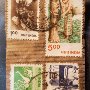 Stamp Asia India Set of 3 1980 stamps & 1 1983 stamp used sc843, 846A, 847 & 849