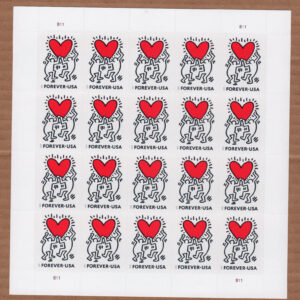 USPS Heart Reaching for Love Sheet of 20 Forever Stamps - MNH (5953)