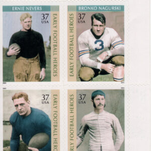 Scott #3811a (3808-3811) Early Football Heroes Plate Block of 4 Stamps - MNH