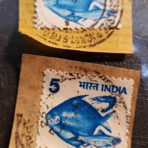 Stamp Asia India set of 2 1980 Fish sc837