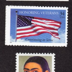 Scott #3507-3508-3509 Snoopy Honoring Veterans Flag Kahlo Single Stamp - MNH
