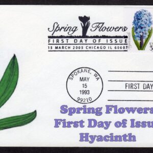 Scott #2760-3900 Spring Flowers Hyacinth Chicago IL & Spokane WA FDC Homespun