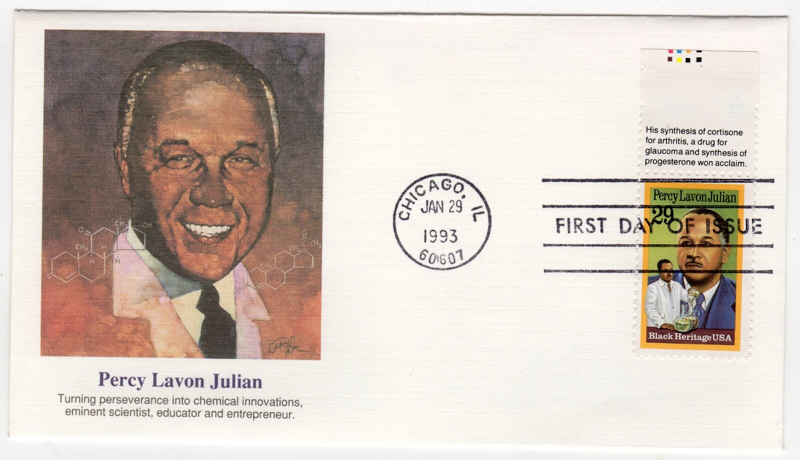 Scott #2746 Percy Lavon Julian Chemist 01/29/1993 Chicago IL FDC Fleetwood #2