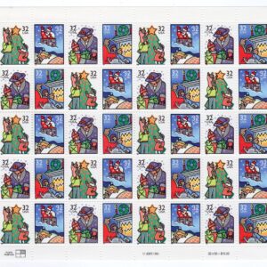 Scott #3111a (3108) Christmas Family Scenes Sheet of 50 Stamps - MNH P#3333 #1