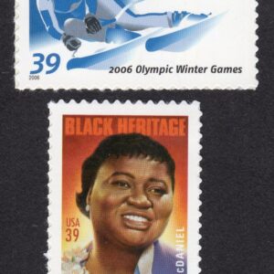 Scott #3995-3996 Italy Olympics Hattie McDaniel (Clark Gable) Single Stamp - MNH