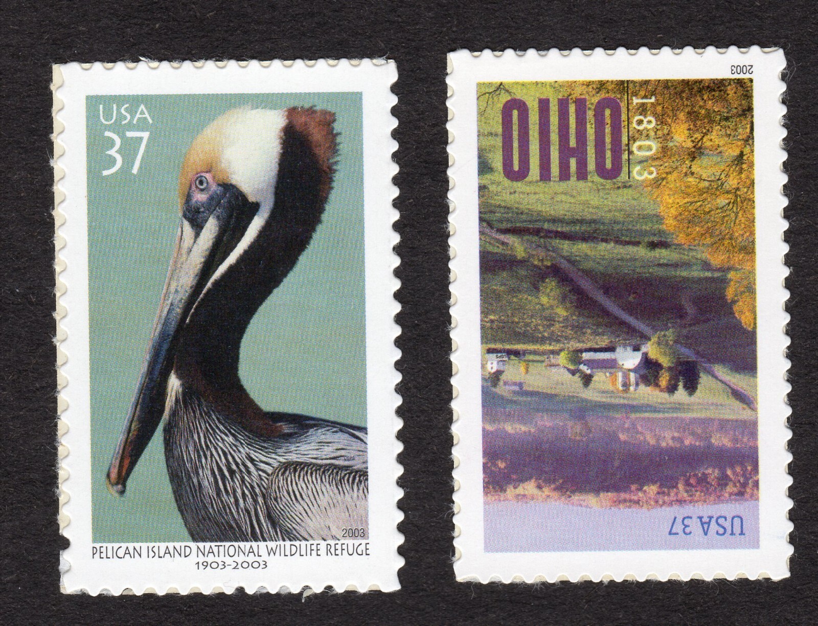 Scott #3773-3774 Ohio Pelican Island Single Stamps - MNH
