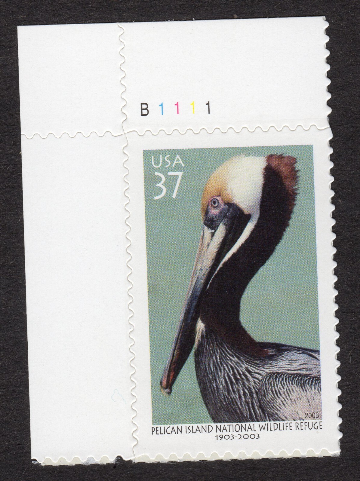 Scott #3774 Pelican Island Plate # Single Stamp - MNH UL