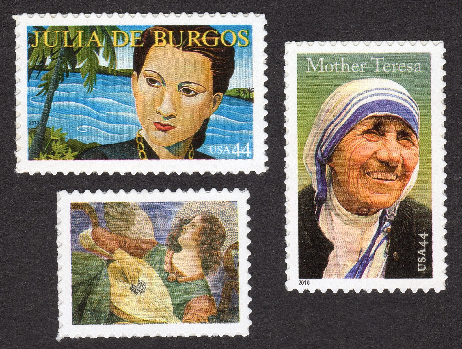 Scott #4475-4476-4477 De Burgos Mother Theresa Angel (3) Single Stamps - MNH