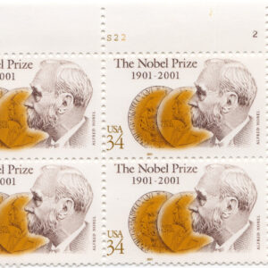 Scott #3504 Nobel Prize (Dynamite) Plate Block of 4 Stamps - MNH