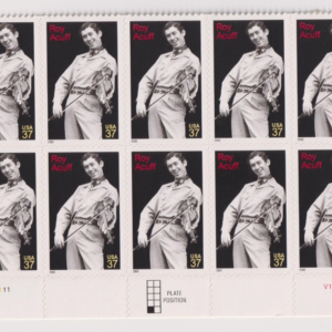 Scott #3812 Roy Acuff (Fiddle) Half Sheet of 10 Stamps - MNH Bottom
