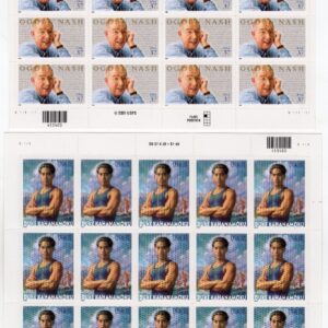 Scott #3659-3660 Ogden Nash Duke Kahamanoku Sheet of 20 Stamps - MNH