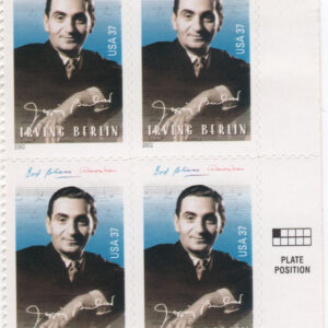 Scott #3669 Irving Berlin Plate Block of 4 Stamps - MNH