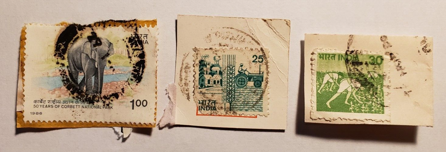Stamp Asia India Set of 3 1979, 1985 & 1986 used stamps